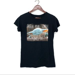 Star Wars Baby Yoda Soft Short Sleeve Tee When Your Song Comes On Size 11/13L